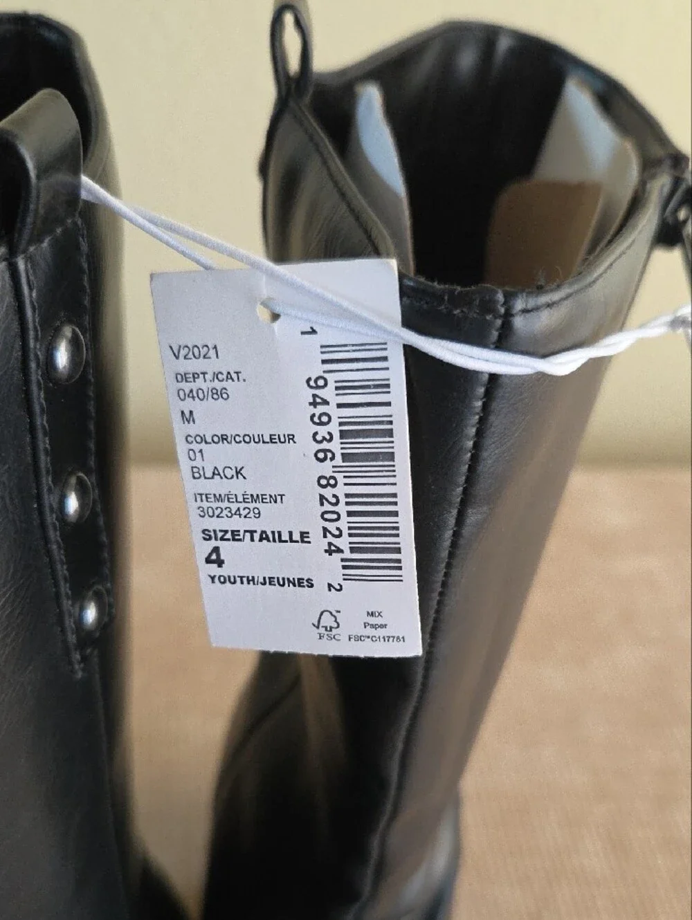 The Children's Place Black Knee-High Girls' Boots Size 4
